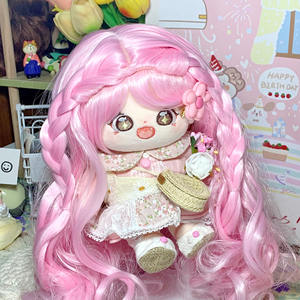 Peluca rosa <span class=keywords><strong>de</strong></span> muñecas American Girl para niñas, pelucas <span class=keywords><strong>de</strong></span> muñecas azules negras - Product Image 6