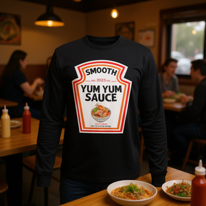 Camiseta de manga larga con diseño de salsa Smooth Yum Yum, camiseta promocional a juego - Product Image 3