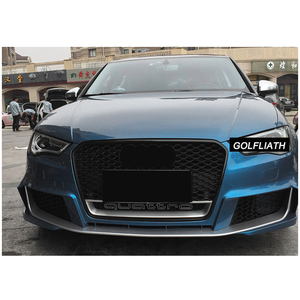 ชุดแต่งกันชนหน้า RS3 พร้อมกระจังหน้า สำหรับ <span class=keywords><strong>Audi</strong></span> <span class=keywords><strong>A3</strong></span> 8V S3 ปี 2013 <span class=keywords><strong>2014</strong></span> 2015 - Product Image 1
