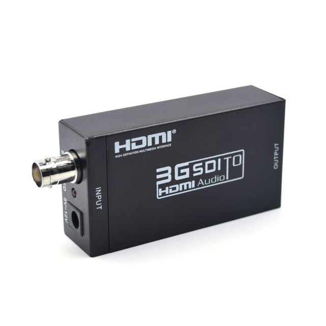 Metal SDI to for HDMI Converter Adapter Supports 1080P HDMI/HD-SDI/3G-SDI Adapter for Home Theater Cameras