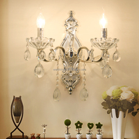 Lampe murale en cristal moderne de haute qualité pour l'intérieur, corps en fer luxueux, lumière LED pour les hôtels