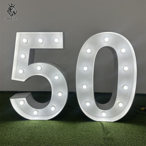 Numero Luminoso Gigante Personalizzato Simba Sign da 2ft 3ft 4ft 5ft 6ft per Decorazioni di Compleanno 30°, 40°, 50° - Product Image 1