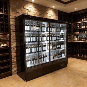 Frigorifero Verticale Personalizzabile per Supermercati, Vetrina Refrigerata Commerciale con Porta in Vetro per Bevande e Vini - Product Image 4