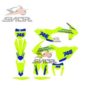 Adesivi e <span class=keywords><strong>Decalcomanie</strong></span> 3M Snor RACING per Pit Bike e Dirt Bike, Adesivo Impermeabile per Moto KT65, Universale per la Maggior Parte delle Moto - Product Image 5