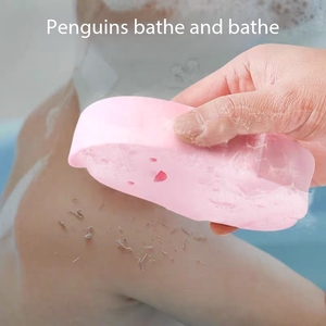 Esponja de Baño PVA para Bebés y Niños con Diseño de Pingüino de Dibujos Animados, Forma Cuadrada, Zenidoo - Product Image 4