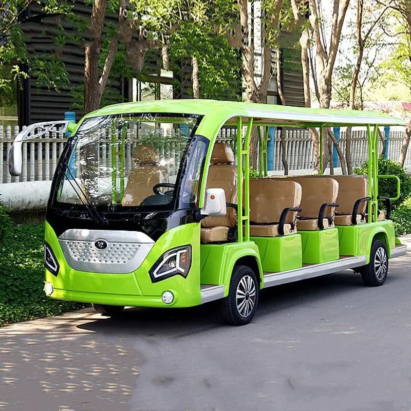 히터와 에어컨을 갖춘 맞춤형 14 인승 셔틀 버스 전기 버스