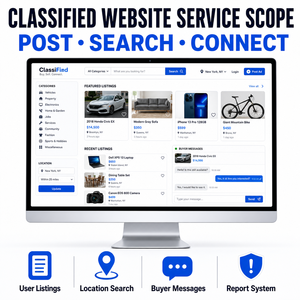 Progettazione e Sviluppo di Siti Web per Annunci Classificati Personalizzati con Cercapersone per Annunci e Filtro di Localizzazione - Product Image 2