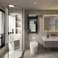 Toallero Eléctrico de Aluminio Blanco, 150W, 110V, Montado en la Pared, con Pantalla LED Digital, 1 Año de Garantía, para Baño