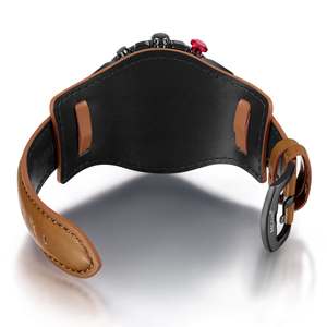 工厂新款MEGIR 2099男士豪华棕色皮革手表石英机芯时钟飞行员男士手表定制标志 - Product Image 5