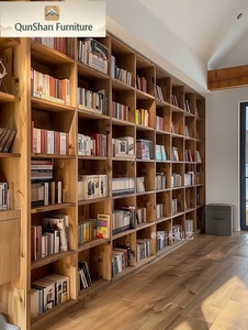 <span class=keywords><strong>Bibliothèque</strong></span> rotative moderne <span class=keywords><strong>en</strong></span> bois massif de noyer, style luxe léger, avec étagères à niveaux pour salon, <span class=keywords><strong>bibliothèque</strong></span>, lecture, mur entier - Product Image 3