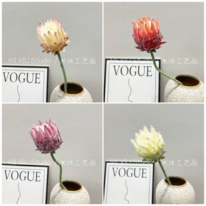 Fleur artificielle en soie de tisane floquée simulée Mishu Crafts, couleurs mélangées, pour décoration intérieure et mariage - Product Image 1