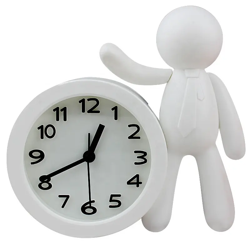 Enfants jouet horloge de bureau type mini figurine en plastique horloge de table