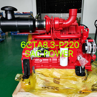 DCEC Dongfeng Cummins 6CTA8.3-P220 Moteur diesel de haute qualité d'origine neuf 163KW 1500RPM Pompe à eau Ventilateur Radiateur Système de refroidissement par eau