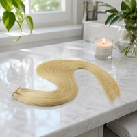 Extensions de cheveux vierges de qualité usine, cuticules alignées, tissage plat, tissage Genius, pour professionnels