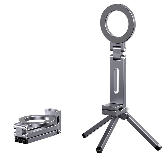 Stand New Foldable Alloy Phone Holder Portable Desktop Tripod for Travel and Live Streaming