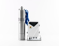 Bomba de jardín sumergible solar de CC sin escobillas de alta presión de 4 pulgadas con impulsor de plástico, flujo de 0.5 m³/h, 3 años de garantía, OEM