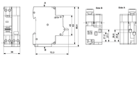 ADDF3-40 20A Courbe B AFDD + RCBO Protection contre les fuites de courant et les arcs électriques 6 KA Capacité de coupure 230/240V IP20 Montage sur rail PA66 Disjoncteur AFCI