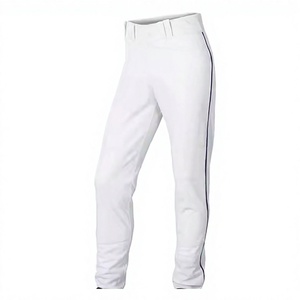 Conjunto de Uniforme de Béisbol Unisex, Transpirable, Talla Grande, Jersey de Manga Corta, Pantalones Blancos con Cintura Elástica, Absorbe la Humedad, 100% - Product Image 3