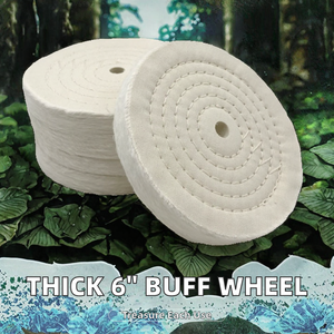 Tampons de polissage en laine extra épais de 6 pouces (70 plis) pour meuleuse d'établi avec trou de montage de 1/2 po - Product Image 2