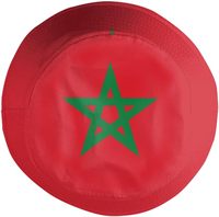 Casquette de seau personnalisée avec drapeau du Maroc pour le football en plein air, motifs à carreaux/dessins animés/camouflage/leopard pour la promotion des voyages sportifs