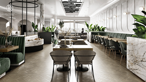 Diseño Interior de Restaurante Buffet de Lujo, Mostrador Buffet Personalizado para Hotel, Muebles de Bar para Hotel - Product Image 1