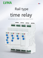 Relais temporisé miniature scellé LVMA LMFT09 16A 250V AC/DC, installation sur rail 35mm, faible consommation, protection, 2 broches, multifonctionnel, temporisation