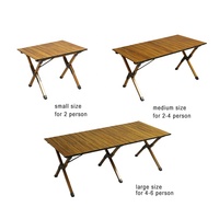 Table de camping pliante portable en aluminium INature moderne avec 4 sièges