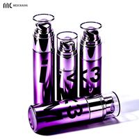 Flacon pompe sans air PCR 20ml 30ml 40ml 50ml, emballage cosmétique sans air en PP métallisé pour crème anti-âge