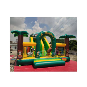 Jungle Inflatable Leo Núi Lâu Đài Cấu Trúc Gonflables Không Khí Bouncer Inflatable Inflatable Trampoline - Product Image 1