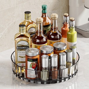 Gran oferta, organizador de cocina de una sola capa antideslizante <span class=keywords><strong>Lazy</strong></span> <span class=keywords><strong>Susan</strong></span>, estante giratorio redondo de 360 grados para especias - Product Image 2