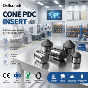 Inserts coniques <span class=keywords><strong>PDC</strong></span> personnalisés Drillsoltek à dents diamantées pour forets de dragage, forets à roche et applications de forage - Product Image 4