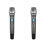 Microphone à capsule Shur-e d'origine à double canal T professionnel avec réception longue distance de microphone UHF sans fil portable