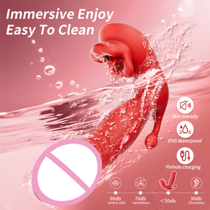 <span class=keywords><strong>Sex</strong></span>-Spielzeug-Box für Frauen Neuer Starter Zungen-Leck-Vibrator Teleskopischer Realistischer Masturbator APP-Steuerung Tragbares Vibrations-Erwachsenenprodukt - Product Image 6