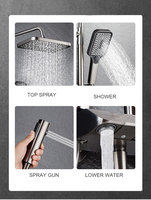Nouvelle conception de douche numérique intelligente chaude et froide pour hôtel et appartement, avec robinetterie G1/2 et mitigeur de bain pour salle de bain