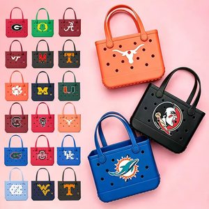Sac de plage personnalisé avec logo, vente chaude, sac de plage en silicone populaire, grand, lavable, durable, sac en EVA, sac de plage en silicone - Product Image 1