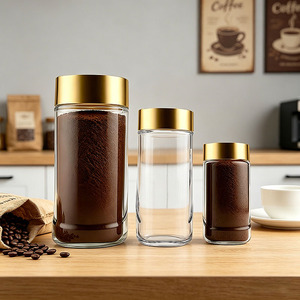 Venta al por Mayor <span class=keywords><strong>de</strong></span> Frascos <span class=keywords><strong>de</strong></span> Vidrio Herméticos para Almacenamiento <span class=keywords><strong>de</strong></span> Café Instantáneo, Tipo Clásico <span class=keywords><strong>de</strong></span> 100g, <span class=keywords><strong>con</strong></span> <span class=keywords><strong>Tapa</strong></span> <span class=keywords><strong>de</strong></span> Plástico, Envase para Café - Product Image 1