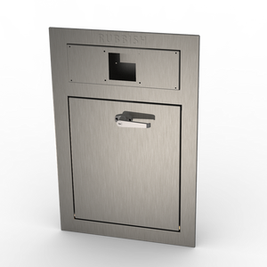 Bac de collecte des déchets résidentiels en acier inoxydable SS304 pour appartements, avec poignée en L, Australie, 435*435, porte d'entrée pour bac à déchets - Product Image 3