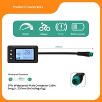 Pièces de conversion pour trottinette électrique, contrôleur de vélo électrique 24V-48V 30A, kit contrôleur d'affichage GD01 3 modes sans moteur moyeu pour 750W