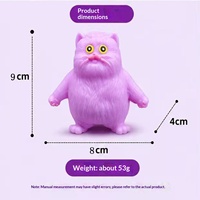 Lala Cat TPR Building Block Handmade Ball Cross-Border Bestseller Slow-Rebound Moldable Cute Squeaky Stress-Relief Toy for Youth