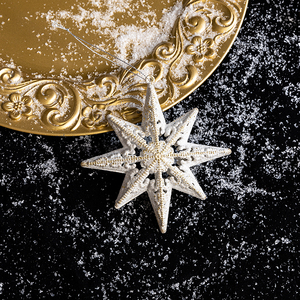<b>White</b> Gold Plastic <b>Christmas</b> Ornament Set Assorted Hanging Decor for <b>Christmas</b> <b>Tree</b> Mantel Home Party Holiday Decoration - Product Image 6