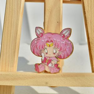 5CM Pretty Soldier Sailor Moon dibujos animados Baji Ba Ji recoger Anime aleación insignia broche Pin - Product Image 6