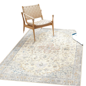 Tappeti <span class=keywords><strong>Vintage</strong></span> in Ciniglia <span class=keywords><strong>Beige</strong></span> Stile Turco e Persiano, Pieghevoli, per Interni, Lavabili in Lavatrice, per Soggiorno e Camera da Letto - Product Image 1