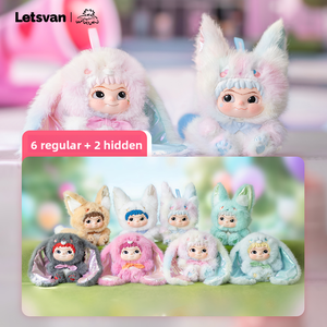 Letsvan Wow Library WAKUKU fox Rabbit Trick Treat Diary Series Caja Sorpresa Set de 8 Piezas Decoración Manual Adhesivo de Peluche Transparente - Product Image 2