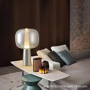 Lámpara de Mesa de Vidrio LED Minimalista Nórdica de Lujo con Alimentación de CC, Diseño Simple y Elegante para Decoración de Dormitorio, Sala de Estar y Oficina - Product Image 2