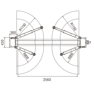 <span class=keywords><strong>VICO</strong></span> V-LZL-<span class=keywords><strong>C</strong></span>-2240 Pont élévateur hydraulique à deux colonnes et double vérin de 4 tonnes pour ateliers de réparation automobile, hauteur de levage 25-72,8 pouces - Product Image 5