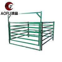 Vente en gros de panneaux durables de haute résistance de haute qualité, 1.8m x 2.1m, 6 rails, panneau de cour pour chevaux galvanisé et résistant, clôtures d'élevage