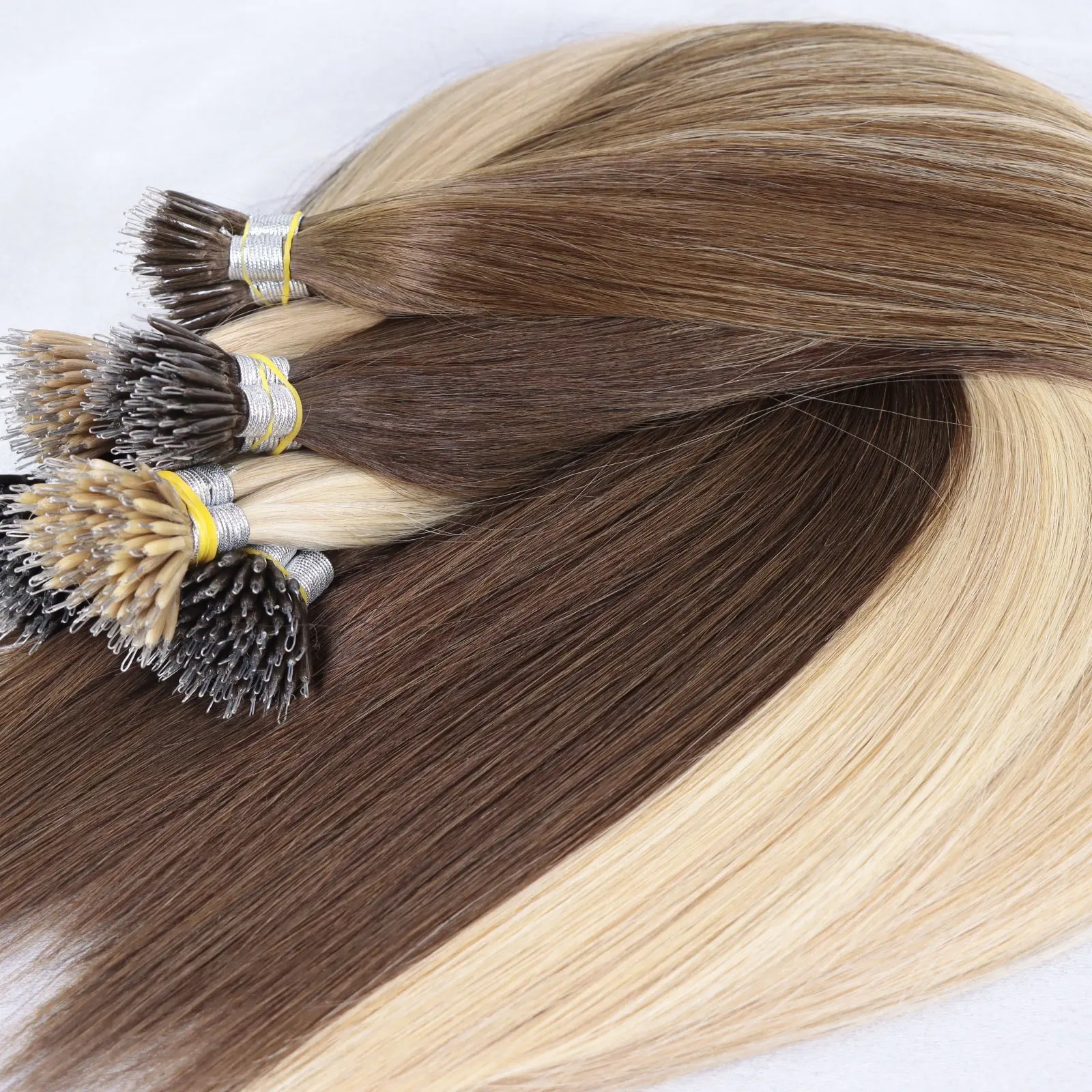 Extensão de cabelo, 100 remy cabelo humano de queratina italiana