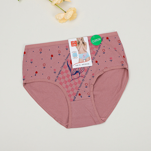 2024 nueva llegada ropa interior de algodón puro para mujer tallas grandes bragas con estampado Floral para mujer pantalón interior de talla grande <span class=keywords><strong>Granny</strong></span> Panty - Product Image 5