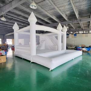 Château gonflable blanc de qualité commerciale, château gonflable, toboggan gonflable, jeu en plein air, location commerciale, investissement - Product Image 3