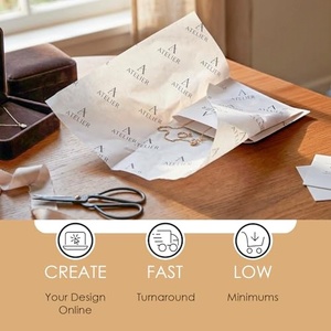 Luxury 17GSM Tissue <b>Paper</b> Custom Logo Wholesale Gift Wrapping Tissue <b>Paper</b> for Clothes Shoes Packaging Custom Printed - Product Image 5